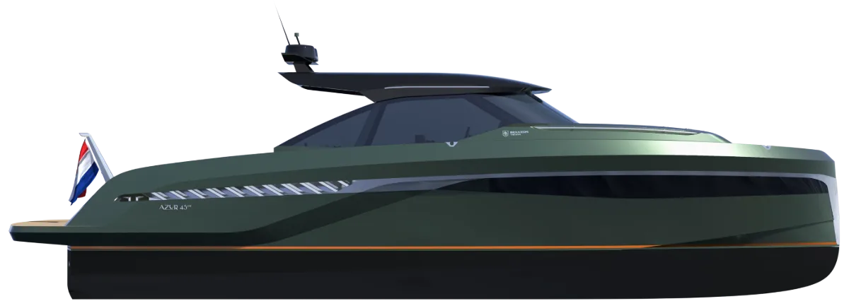 Bekkers AZUR 45HT with Dark Green hull