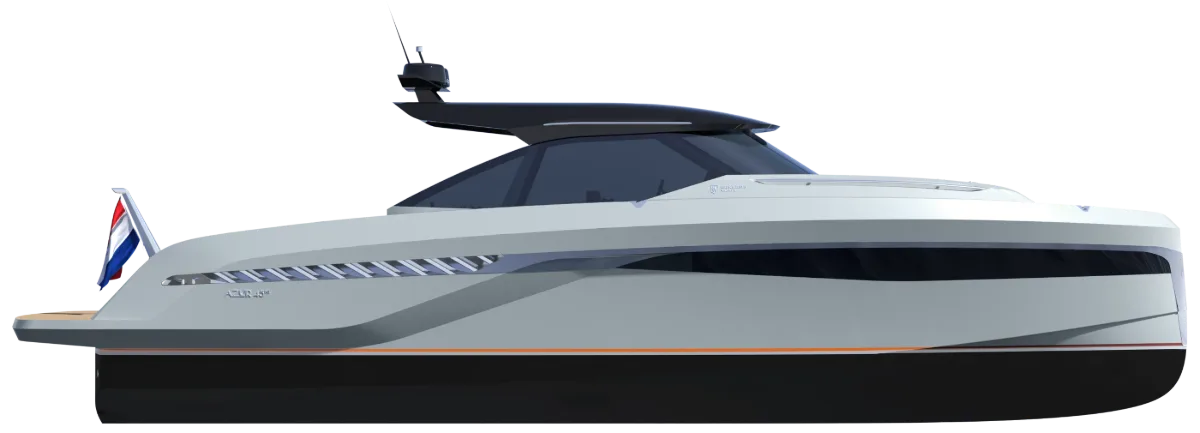 Bekkers AZUR 45HT with Ice Blue hull