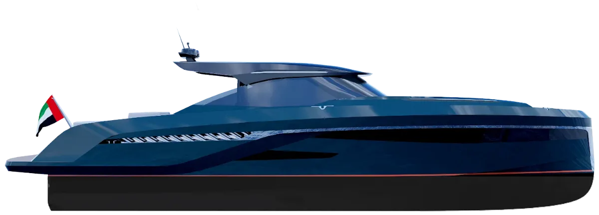 Side profile of the Bekkers Carib 64HT