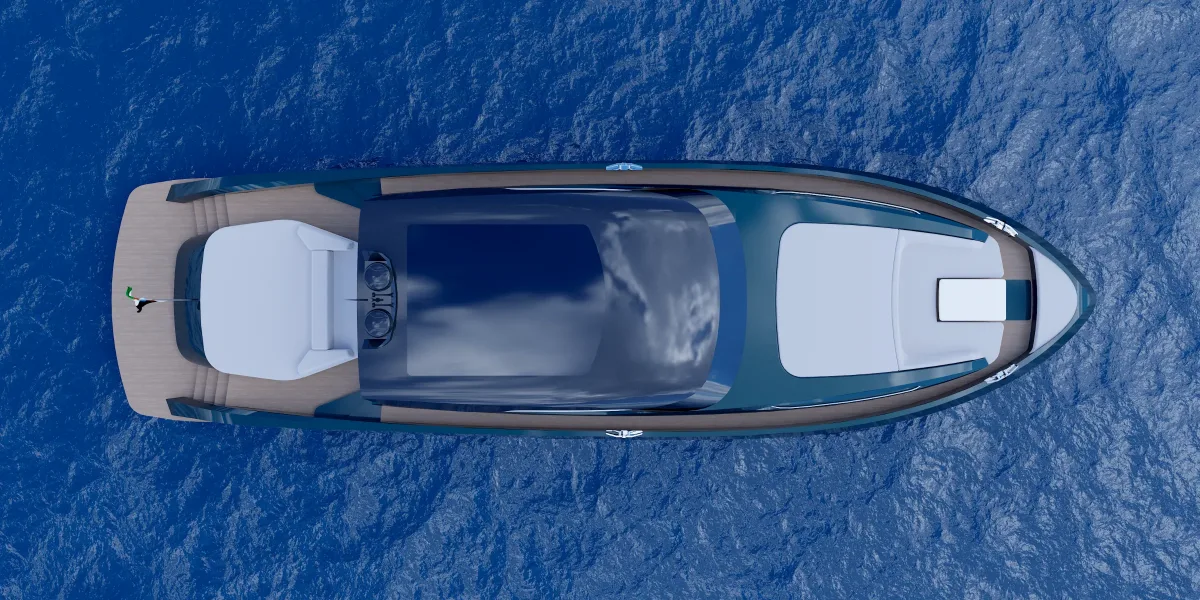 Top-down render of the Carib 64HT deck layout