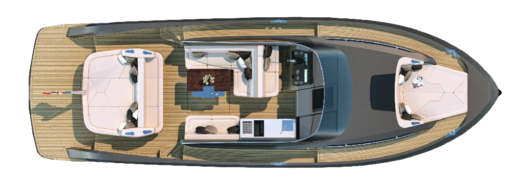 Deck layout of the AZUR 45